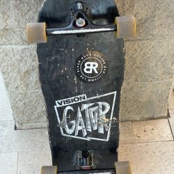 Vintage Vision Gator Skateboard Black on Black Paris Trucks