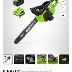 Greenwood’s battery powered saw GMAX 16 inch blade
