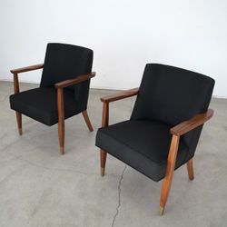 Pair Of 1950’s Mid Century Modern Armchairs 