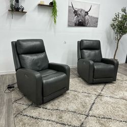 Leather Recliner Chair Set - Free Delivery  