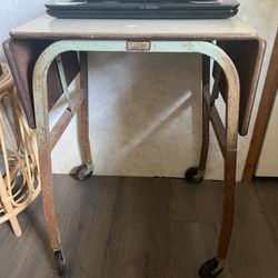 Vintage Table With Fold Down Sides