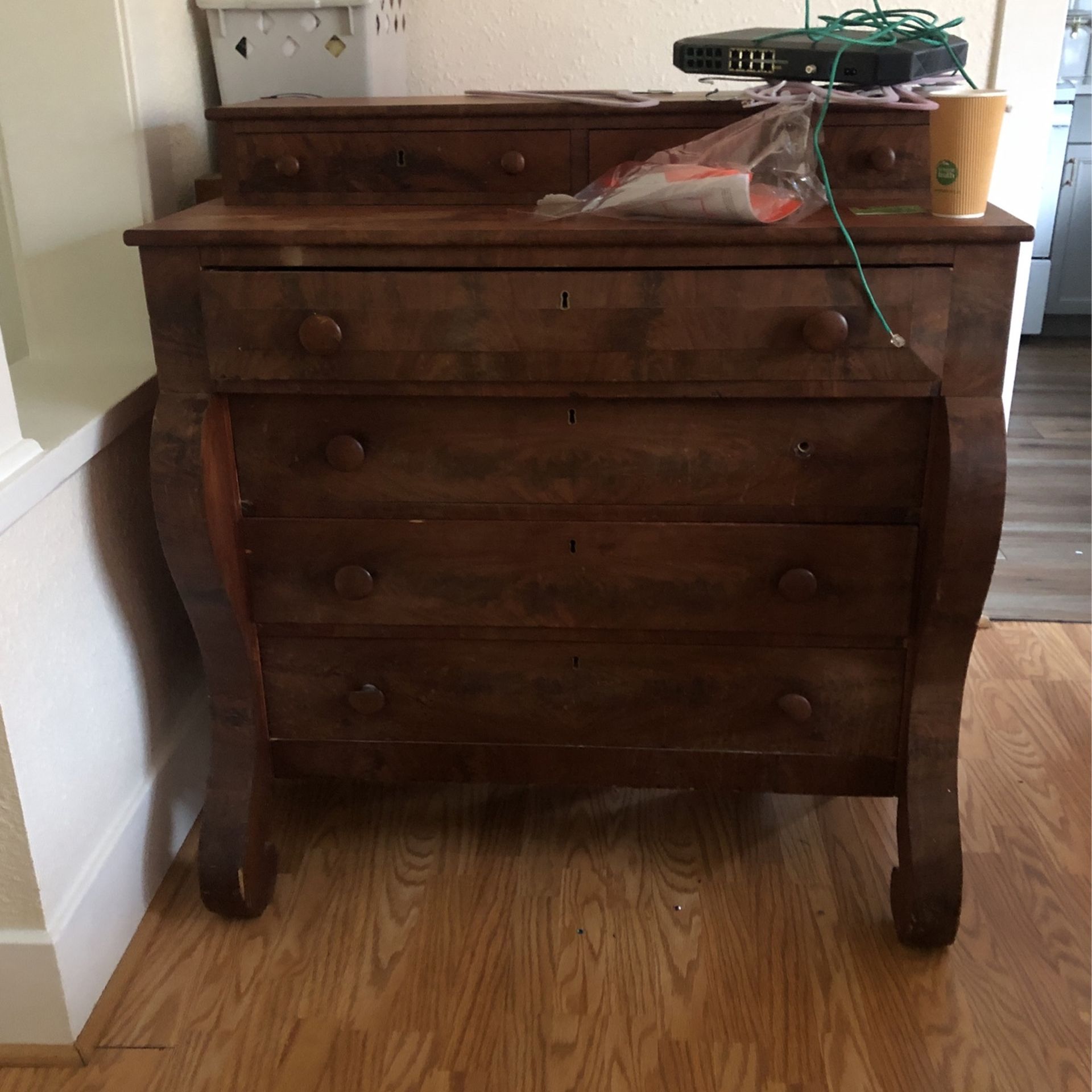 Dresser/or Was Used For Food Bar