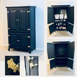 Solid Wood Black Luxury Farmhouse Vintage Wardrobe / Armoire / Dresser  Organizer for Sale in Fort Worth, TX - OfferUp