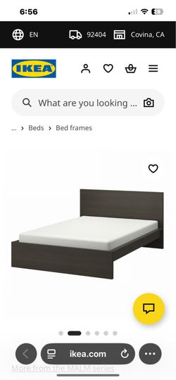 IKEA bed with two drawers that slide underneath - grey