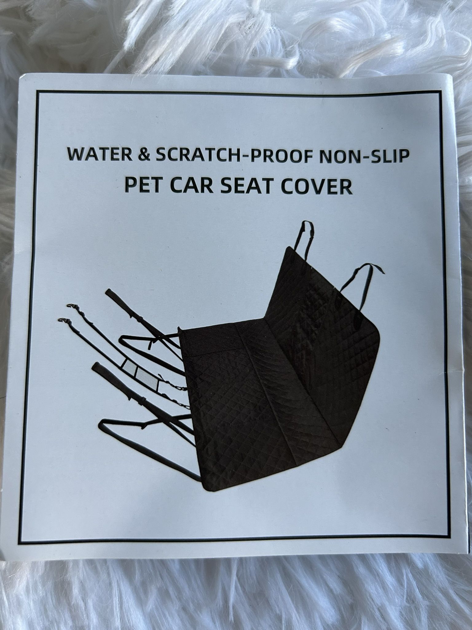 Large Pet Car Seat Cover- Water & Scratch Proof. Non-slip