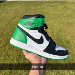 Jordan 1 Lucky Green Size 10