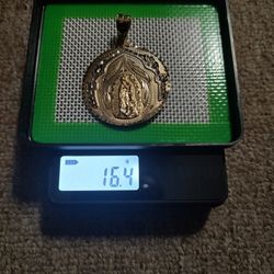 14k Double Sided Pendant 