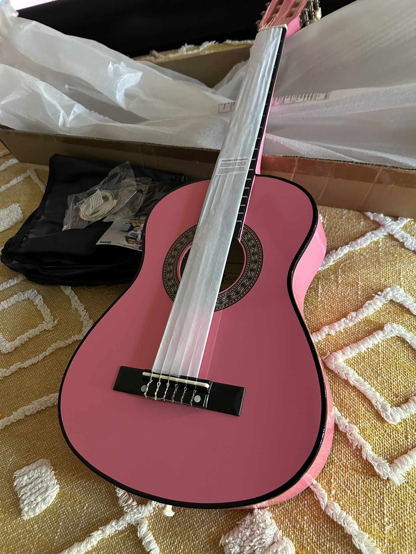 Guitar With case for girls 3 to 7