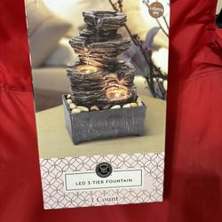 NEW Modern Expressions Relaxation Zen Garden 3 Tier Water Fountain