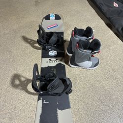 Ride snowboard With Burton Custom Bindings & Burton Moto Boa Boots
