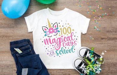 Kids Shirts 100 Days School