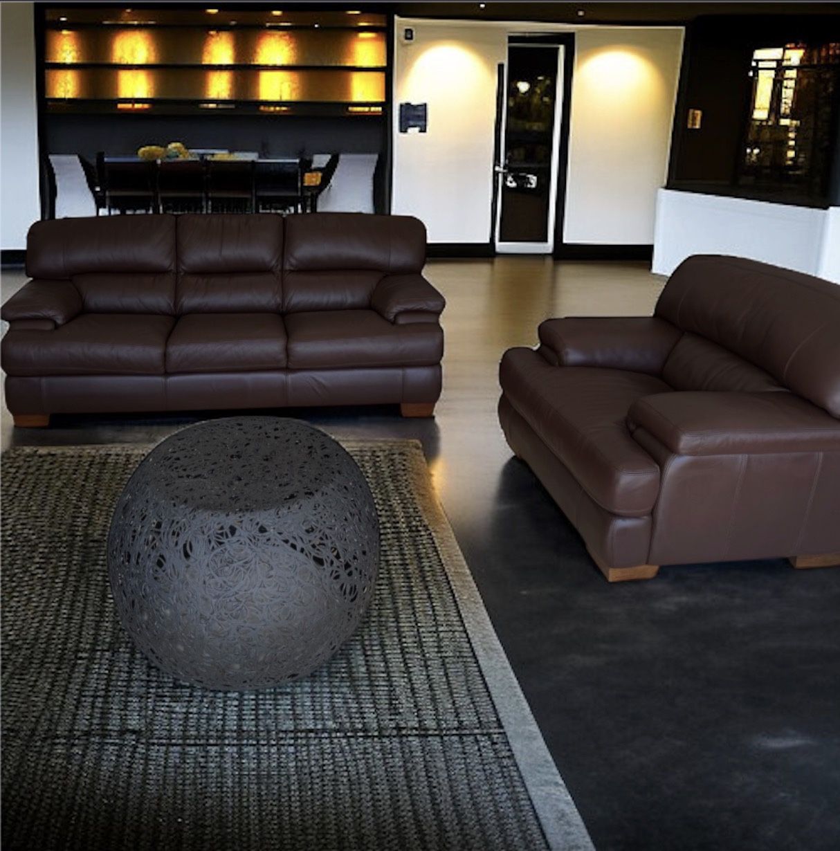 Luxury Italian Leather Sofa Set – Dark Chocolate | Just Like New