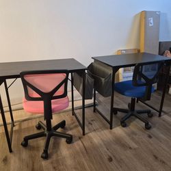 Set of desks & chairs
