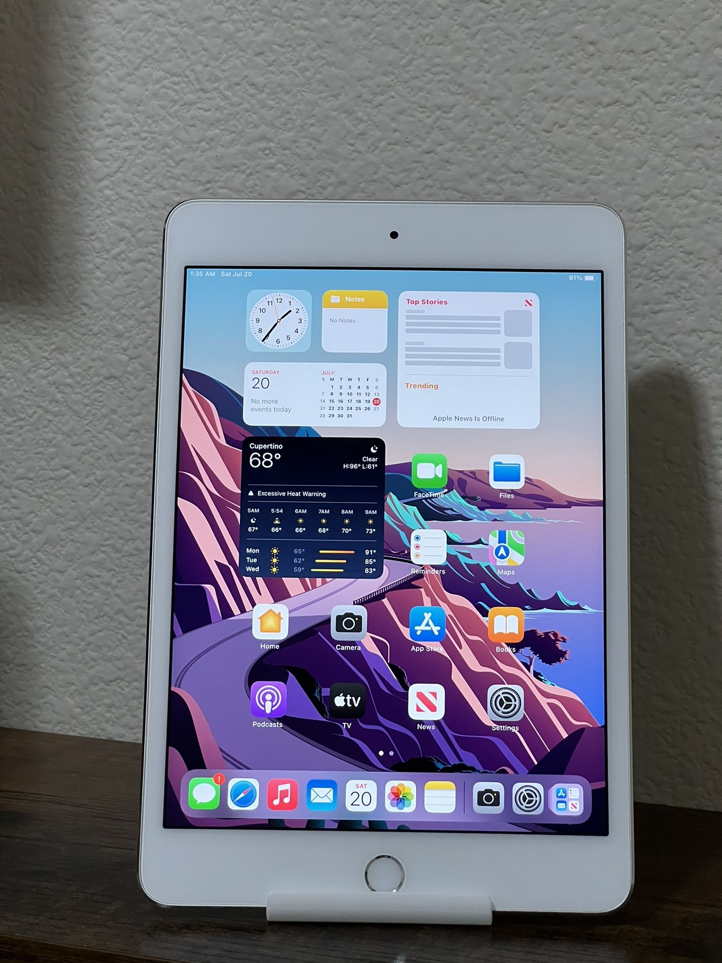 Apple iPad Mini 4th Generation A1538 7.9in Wi-Fi Only 2GB RAM 16GB - Silver