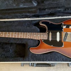 Squier-Style Hybrid Stratotele-caster Electric Guitar w/ Hardshell Case