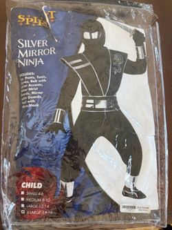 Spirit Silver Mirror Ninja Child Costume XL