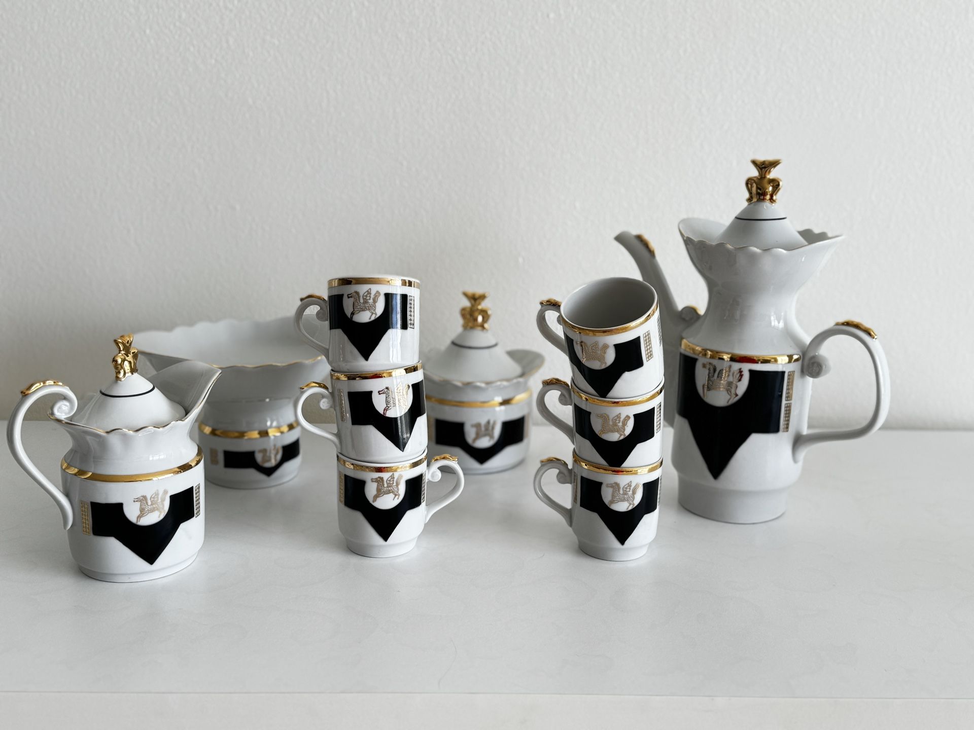 Vintage Soviet Porcelain Coffee Set – USSR, 1970s