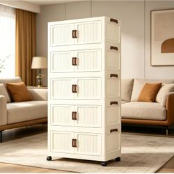 Modular Stackable Storage Cabinet with Wheels