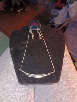 Earrings and a necklace