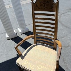 Antique Drexel Ladderback Wooden Dining Arm Chair