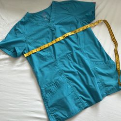 Teal Peaches Uniform / Scrubs Small