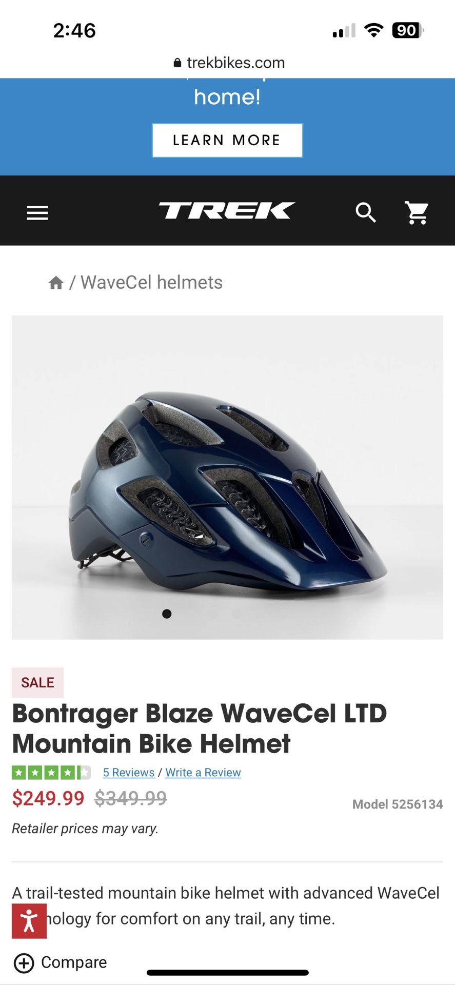 Like New Medium $350 Bontrager Blaze WaveCel LTD MTB Helmet