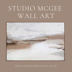 Neutral Studio McGee Framed Wall Art Canvas