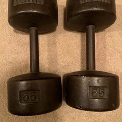 York 55lbs Dumbbells 