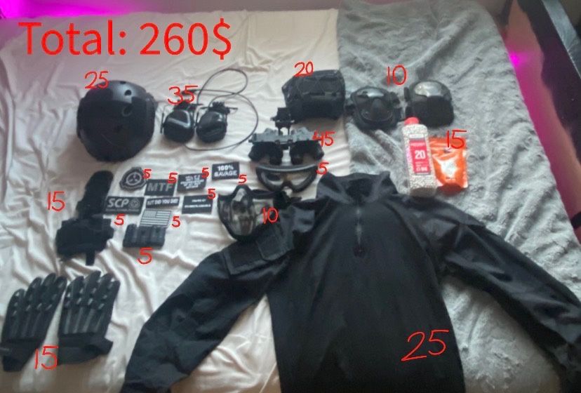 Black Tactical Airsoft Gear