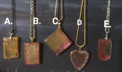 Several Handmade Resin Necklaces 10 Each