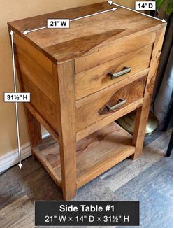 Modern solid wood nighstand or entry table (1)