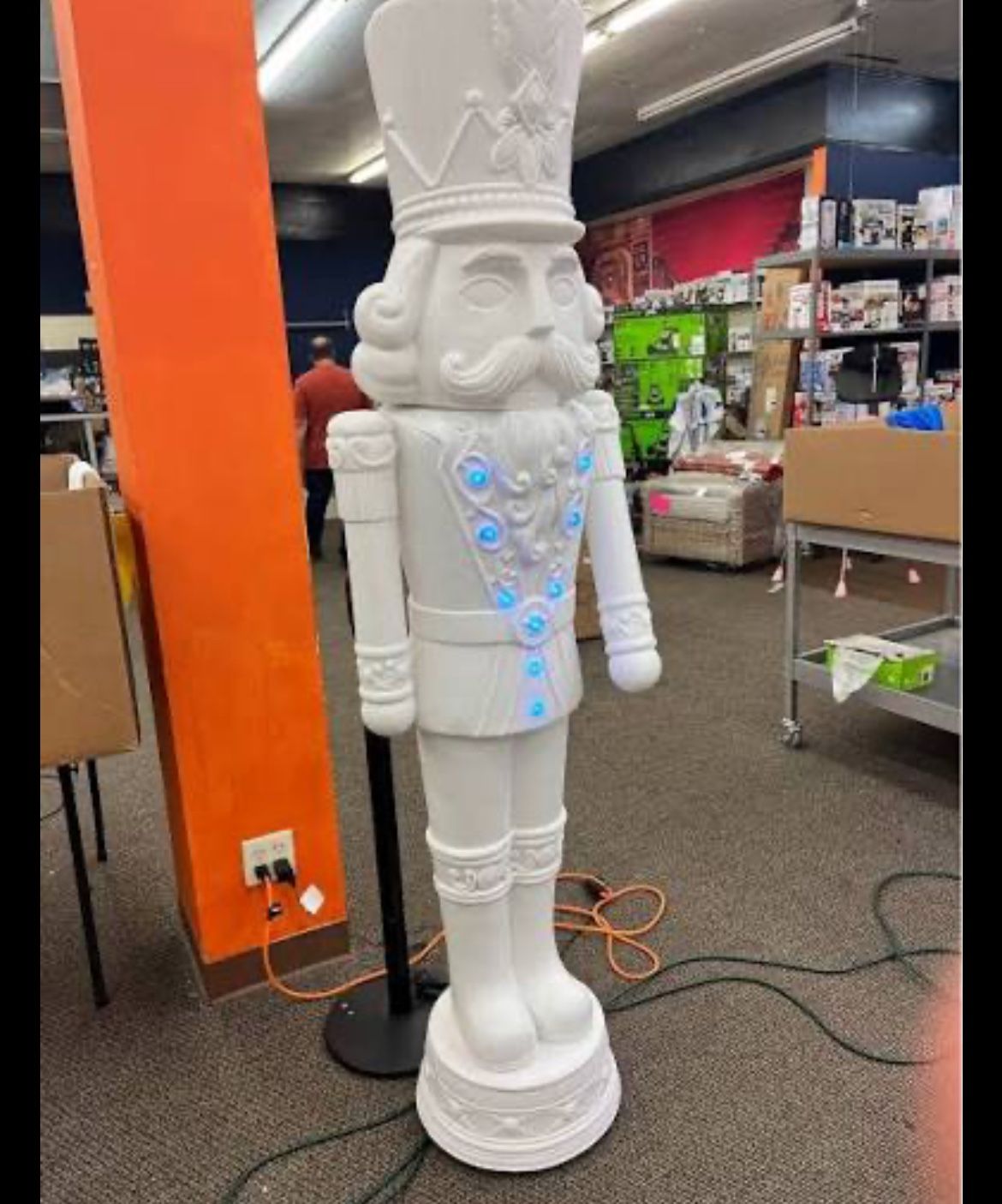 Giant Paint it Yourself Light-Up Animated Blow Mold Nutcracker Decoration, 6', by Holiday Time