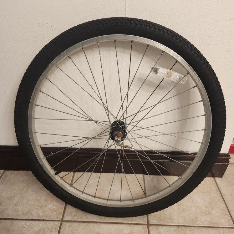 26" Aluminum Front Wheel With Tire