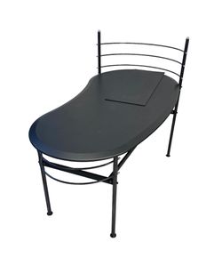 Black Desk With Rail Style