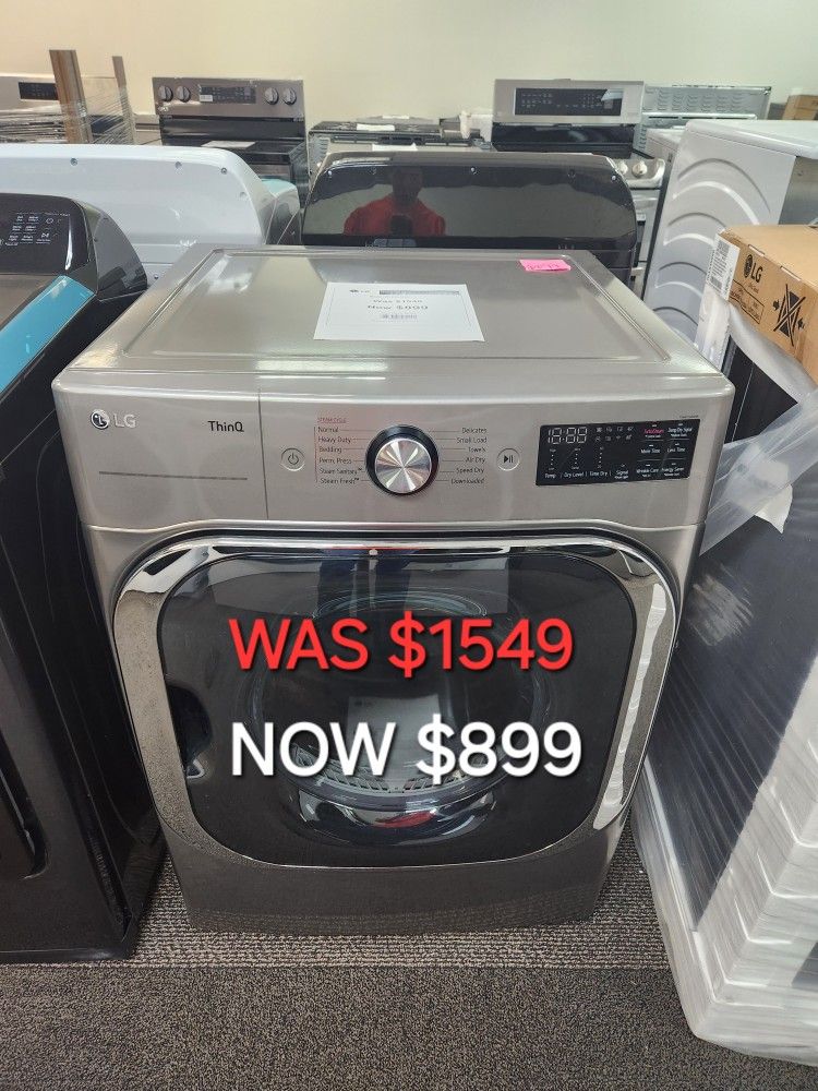 9.0 Cu. Ft. Mega Capacity Smart Wifi Enabled Front Load Gas Dryer With Turbo Steam 