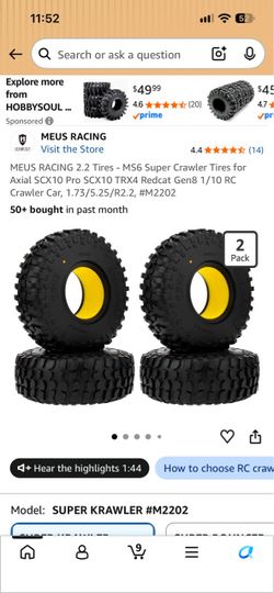 Meus Racing Gear set of 4 Super Bounce  Rubber Tires for RC Builds