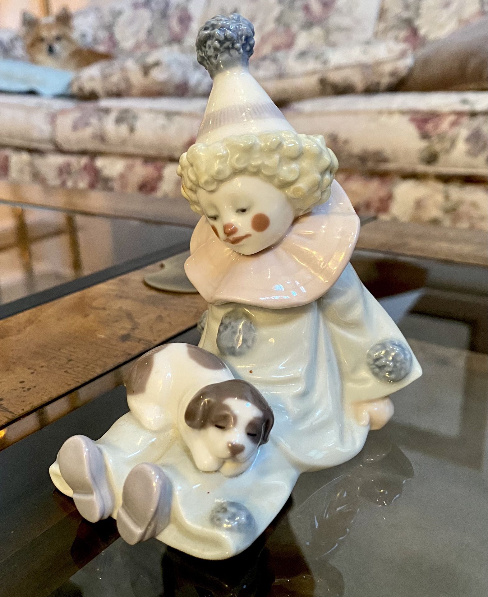 Lladro Figurine Pierrot with Puppy #5277