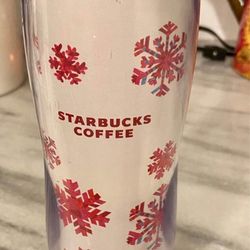 2008/2009 Starbucks snowflake tumbler