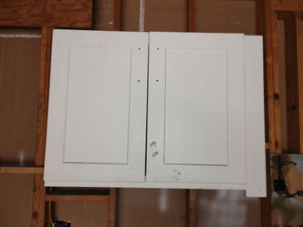 White Double-Door Wall Cabinet