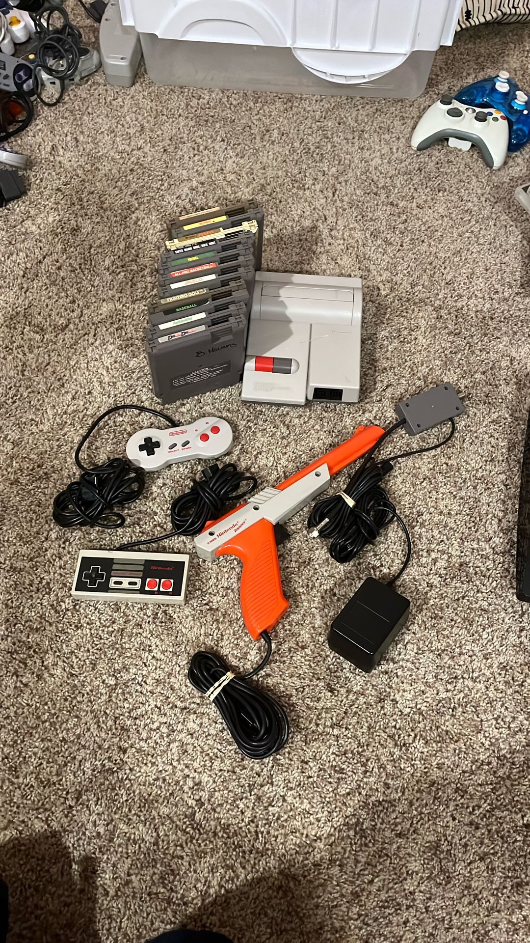 Nintendo NES Top Loader And Games