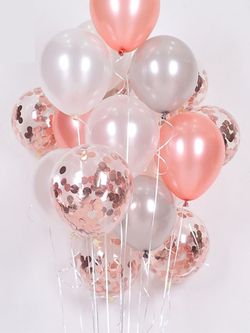 Confetti Balloons With Silver Star Balloon