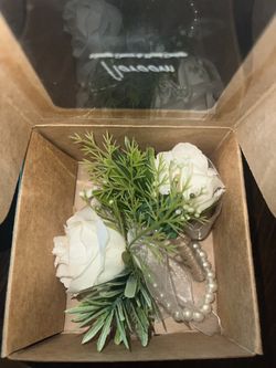 White Flower Corsage for Prom