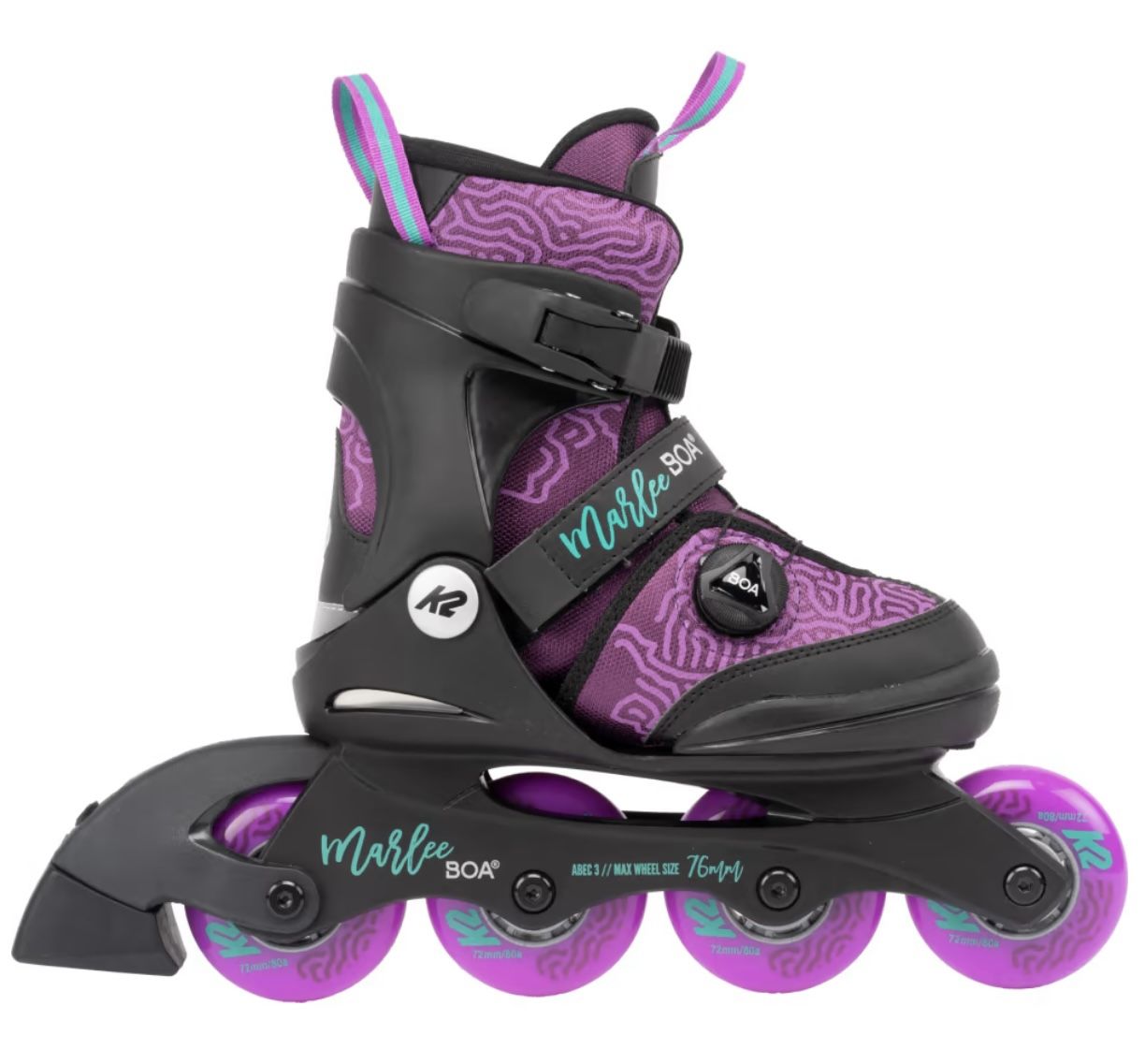 K2 Marlee Boa Adjustable Inline Rollerblades Youth (1 5)