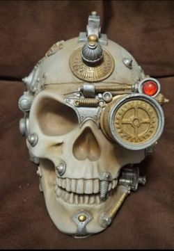 Steampunk Skull with Small Drawer