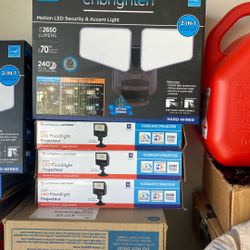 Enbrighten LED Motion Security Light & Lithonia LED Floodlight