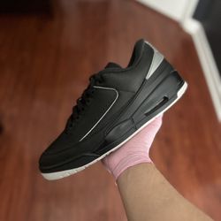 Jordan 2/3 Black Metallic Silver Sz 13 
