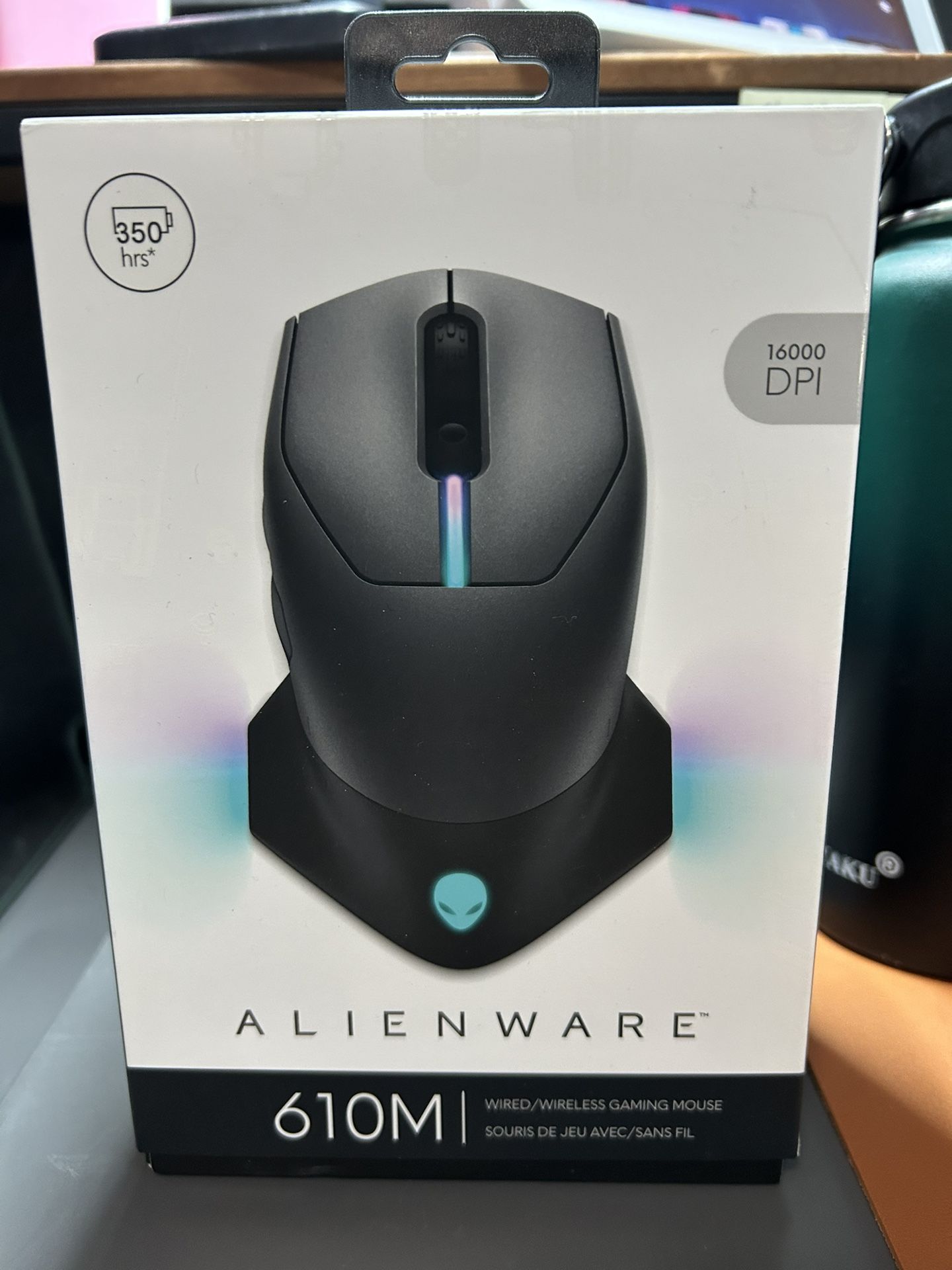 Alienware AW610M Wireless/Wired Gaming Mouse in Box 16000 DPI - Lunar Light