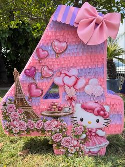 Parisian hello kitty number four pinata