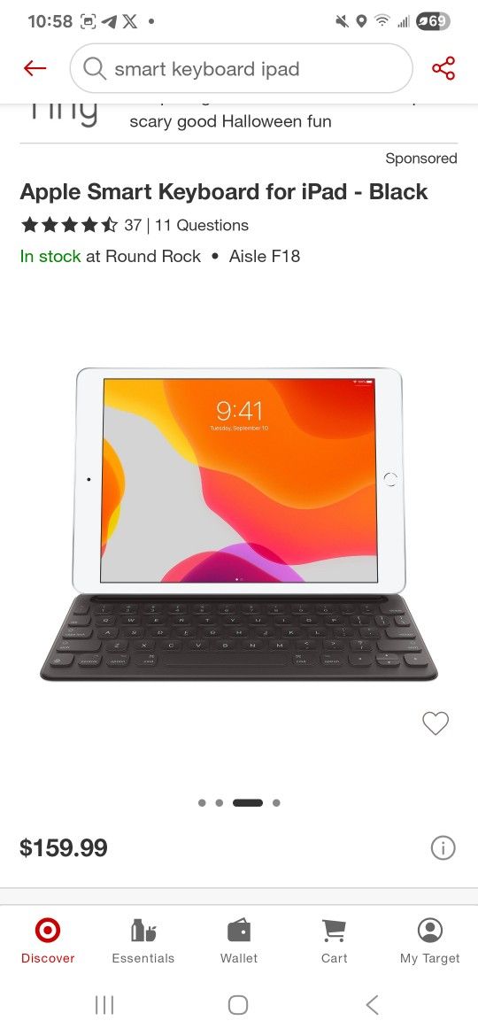 Apple Ipad Smart Keyboard ( Brand New / In Box)
