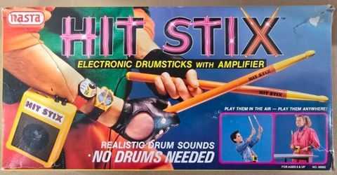 Vtg 1988 Nasta Hit Stix Electronic Drumsticks Amplifier No. 00082 Tested Works